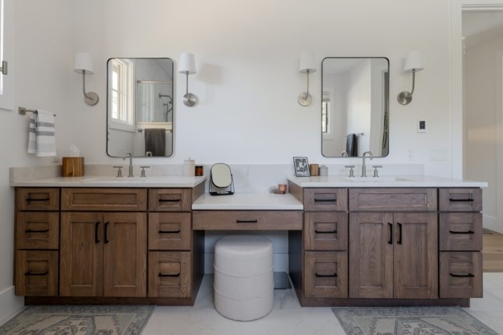 custom wood vanities master bathroom